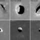 Graphic showing different moon pits and craters